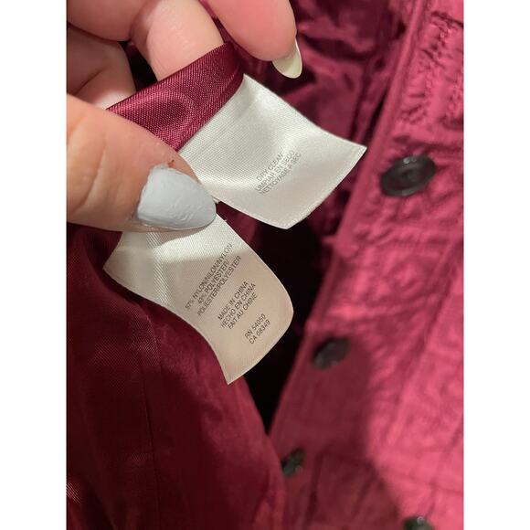 Jones New York collection burgundy quilted jacket medium - Picture 3 of 4
